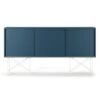 Vogue Sideboard 180 Auf Zwei Ständern, Dunkelblau/Weiß 1 Vogue Sideboard 180 Auf Zwei Ständern, Dunkelblau/Weiß -Möbelgeschäft decotique vogue sideboard 180 auf zwei standern 90