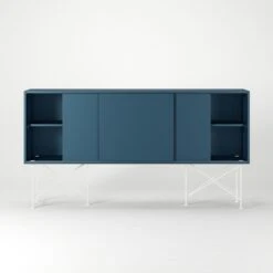 Vogue Sideboard 180 Auf Zwei Ständern, Dunkelblau/Weiß -Möbelgeschäft decotique vogue sideboard 180 auf zwei standern 95