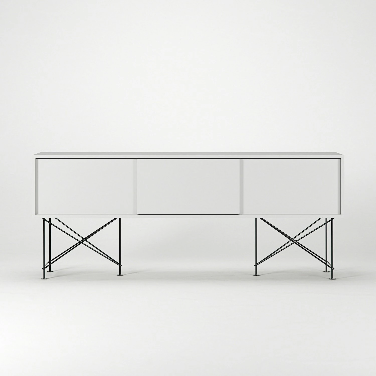 Vogue Sideboard 180 Cm, Weiß/Schwarz 4 Vogue Sideboard 180 Cm, Weiß/Schwarz – Bild 2