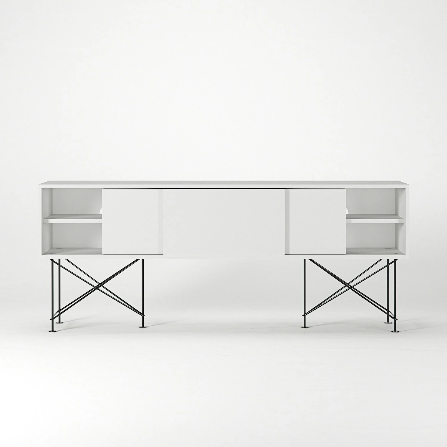 Vogue Sideboard 180 Cm, Weiß/Schwarz 8 Vogue Sideboard 180 Cm, Weiß/Schwarz – Bild 6