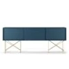 Vogue Fernsehbank 180 Cm, Dunkelblau/Messing -Möbelgeschäft decotique vogue sideboard 180 cm auf standern 60
