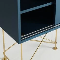 Vogue Fernsehbank 180 Cm, Dunkelblau/Messing -Möbelgeschäft decotique vogue sideboard 180 cm auf standern 63