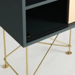 Vogue Sideboard 180 Cm, Grau/2G1M/Messing -Möbelgeschäft decotique vogue sideboard 180 cm messing schiebeture stander 126