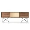 Vogue Sideboard 180 Cm, Walnuss/2W1M/Schwarz -Möbelgeschäft decotique vogue sideboard 180 cm messing schiebeture stander 60