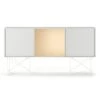 Vogue Sideboard 180 Eine Messingtüren Und Zwei Ständer, Weiß/Weiß -Möbelgeschäft decotique vogue sideboard 180 eine messingturen und zwei stander 140