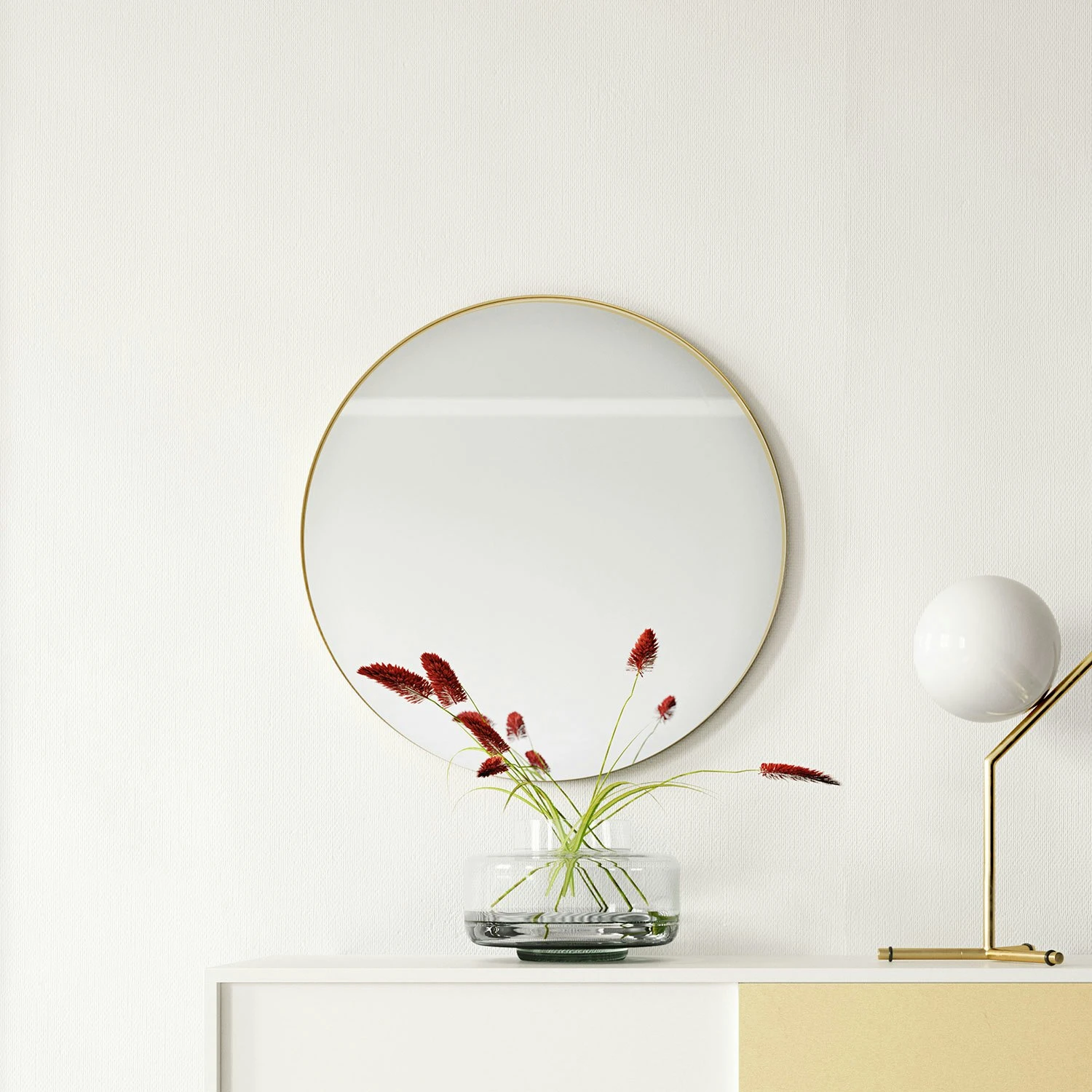 Vogue Wall Schrank Petite 136 Cm, Weiß/Messing 6 Vogue Wall Schrank Petite 136 Cm, Weiß/Messing – Bild 4