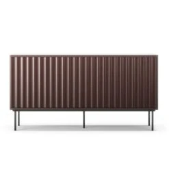 Wave Medienbank 2D, Bordeaux / Tischplatte Gebeitzte Eiche