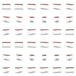 Bank, Weiß / Rost Samt -Möbelgeschäft department bank wei 110