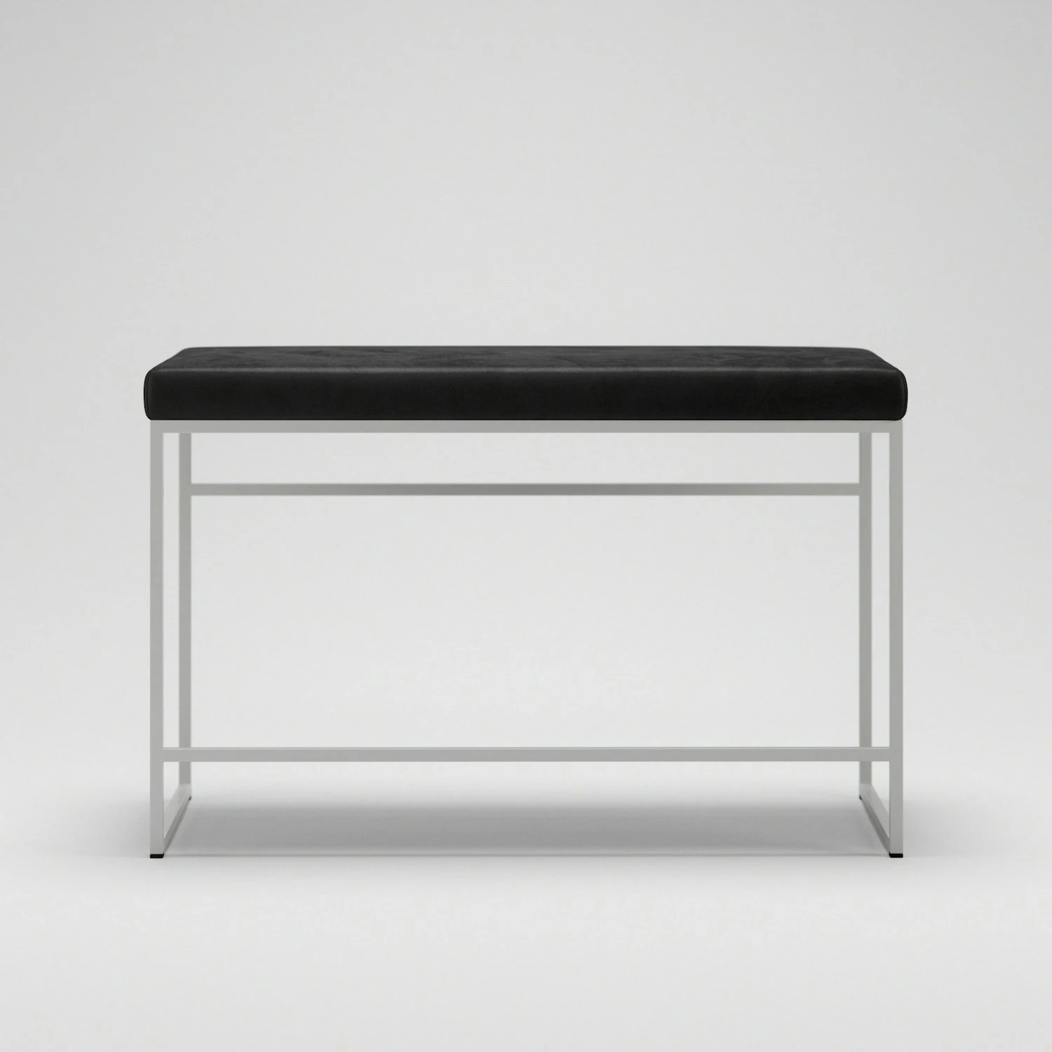 Bank, Weiß / Schwarz Samt 4 Bank, Weiß / Schwarz Samt – Bild 2