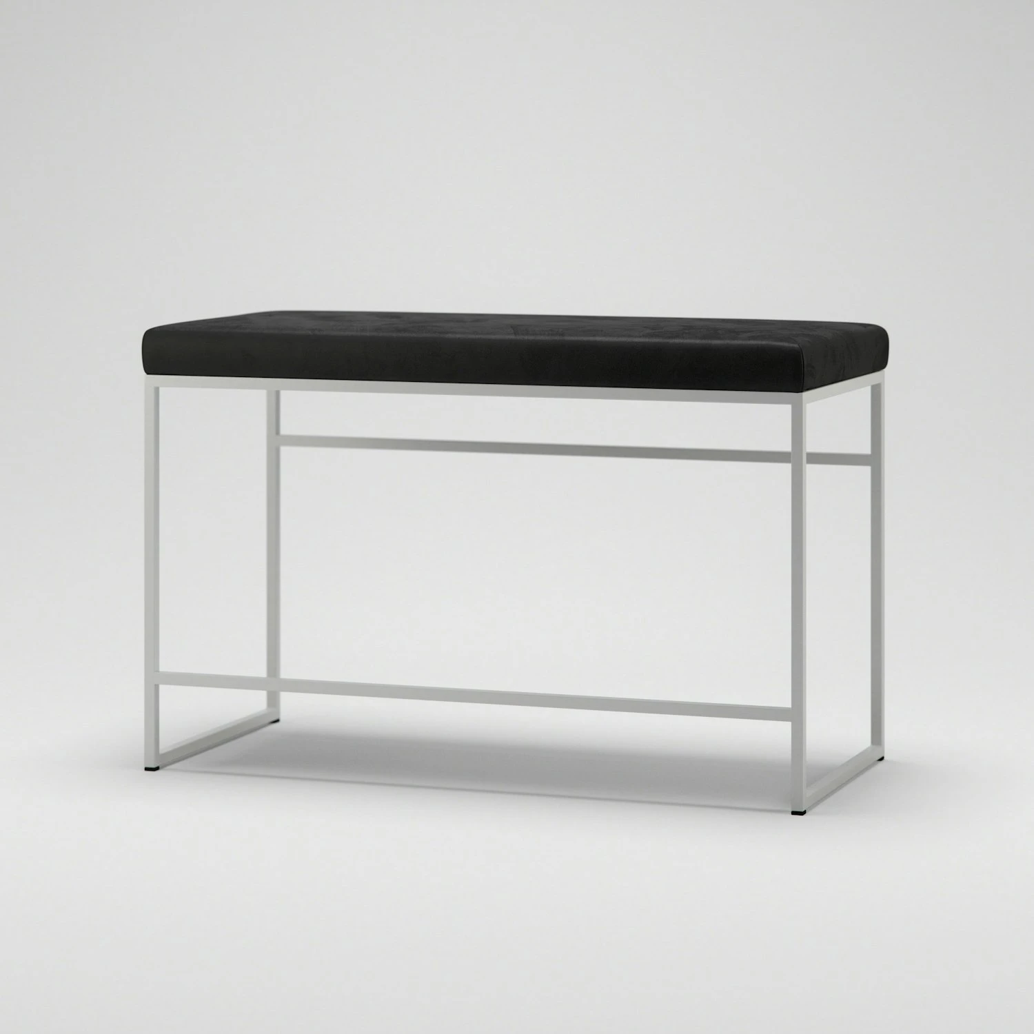 Bank, Weiß / Schwarz Samt 5 Bank, Weiß / Schwarz Samt – Bild 3