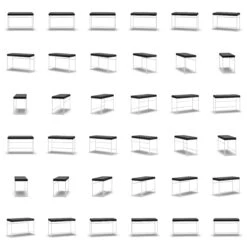 Bank, Weiß / Schwarz Leder -Möbelgeschäft department bank wei 69