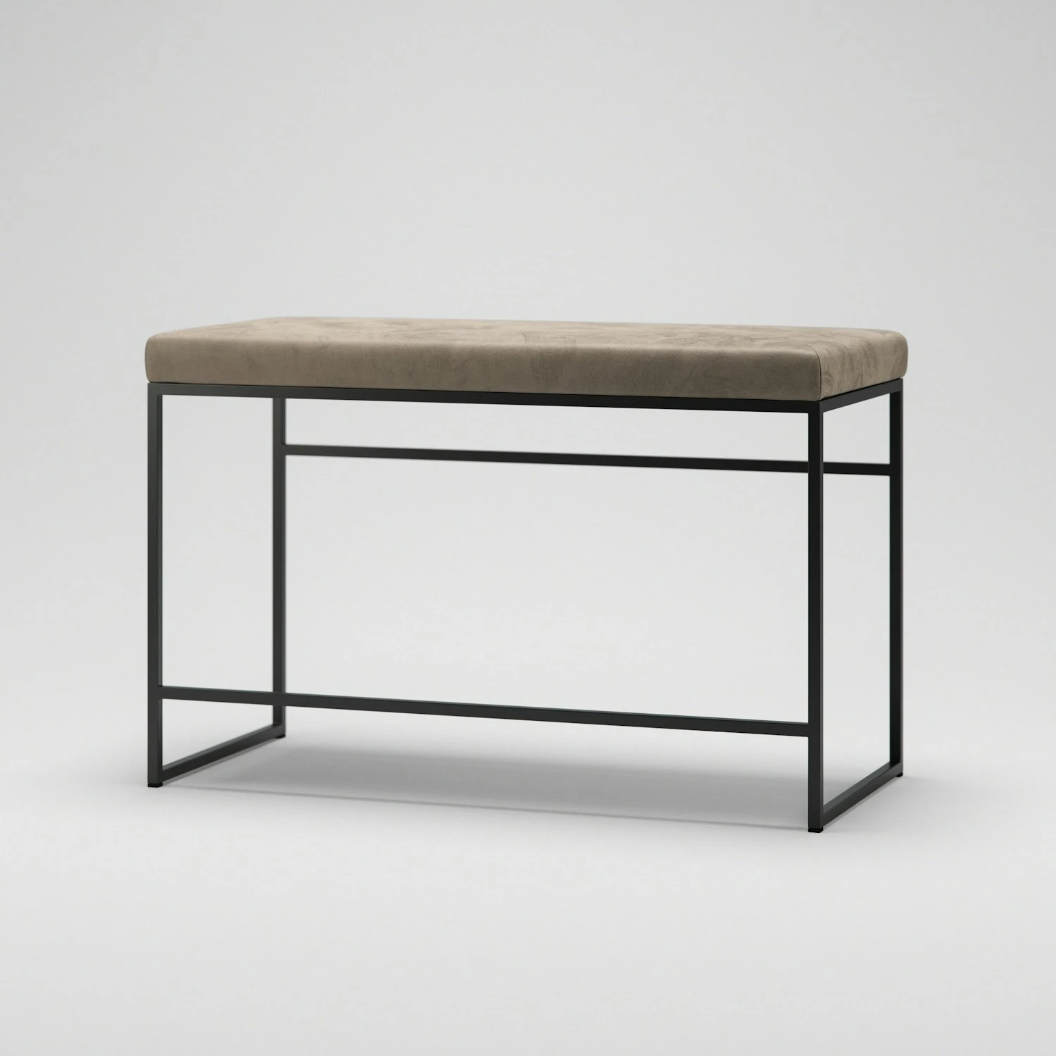Bank, Schwarz / Taupe Samt 5 Bank, Schwarz / Taupe Samt – Bild 3