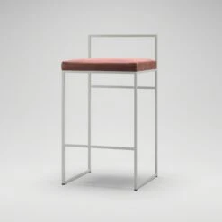 Barhocker Mit Rückenlehne 80 Cm, Weiß / Rost Samt -Möbelgeschäft department barhocker niedrig hoch ruckenlehne 157