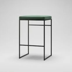 Barhocker Ohne Rückenlehne 67 Cm, Schwarz / Grün Samt -Möbelgeschäft department barhocker niedrig ohne ruckenlehne 134