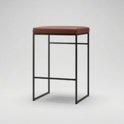 Barhocker Ohne Rückenlehne 67 Cm, Schwarz / Braun Leder -Möbelgeschäft department barhocker niedrig ohne ruckenlehne 84