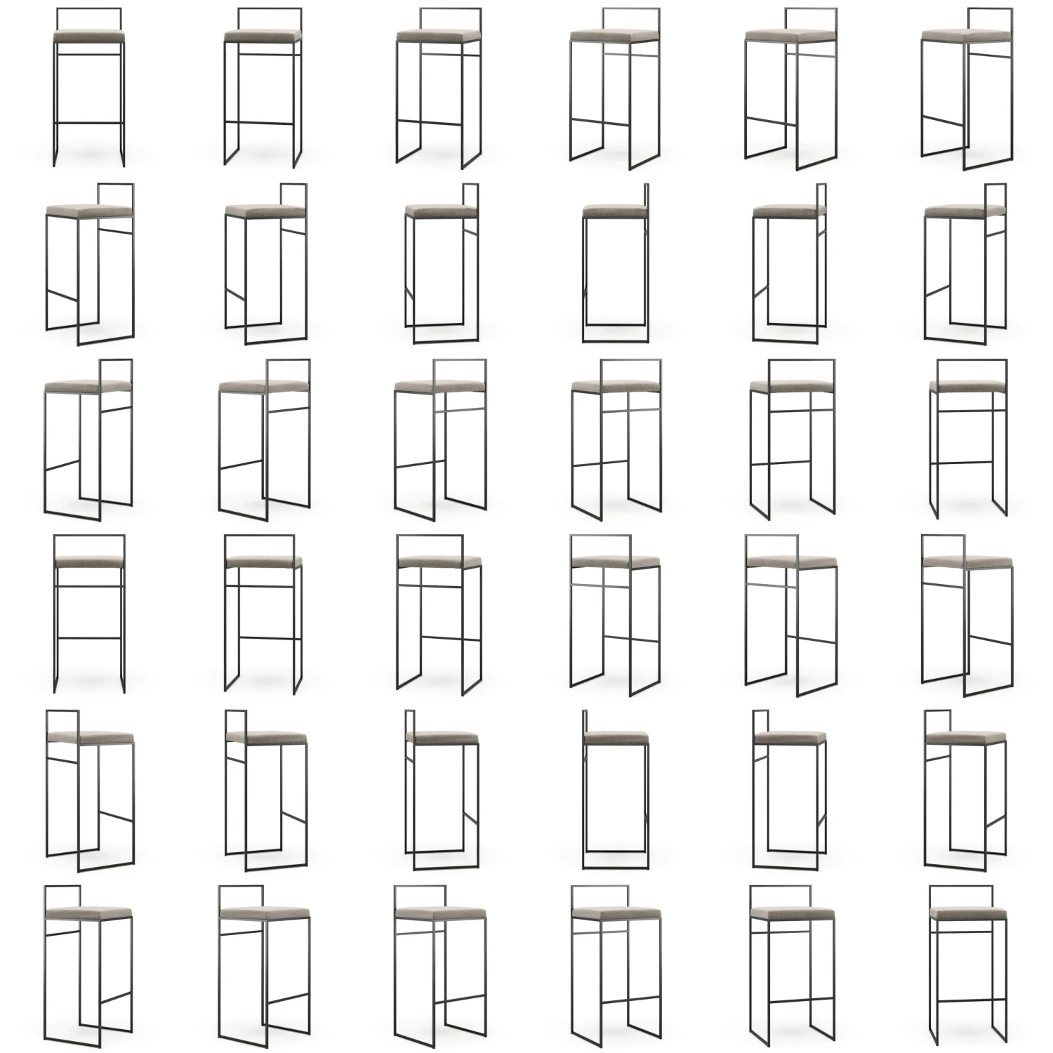 Barhocker Mit Rückenlehne Outdoor 90 Cm, Taupe 8 Barhocker Mit Rückenlehne Outdoor 90 Cm, Taupe – Bild 6