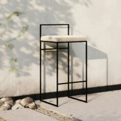 Barhocker Mit Rückenlehne Outdoor 90 Cm, Canvas -Möbelgeschäft department barhocker outdoor sunbrella mit ruckenlehne 55