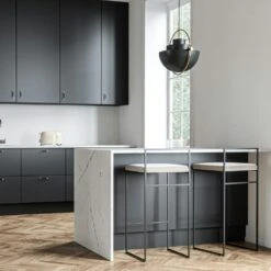 Barhocker Mit Rückenlehne 90 Cm, Schwarz / Beige Samt -Möbelgeschäft department barstuhl mit hoher ruckenlehne schwarz 140