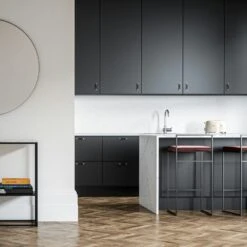 Barhocker Mit Rückenlehne 90 Cm, Schwarz / Rost Samt -Möbelgeschäft department barstuhl mit hoher ruckenlehne schwarz 153