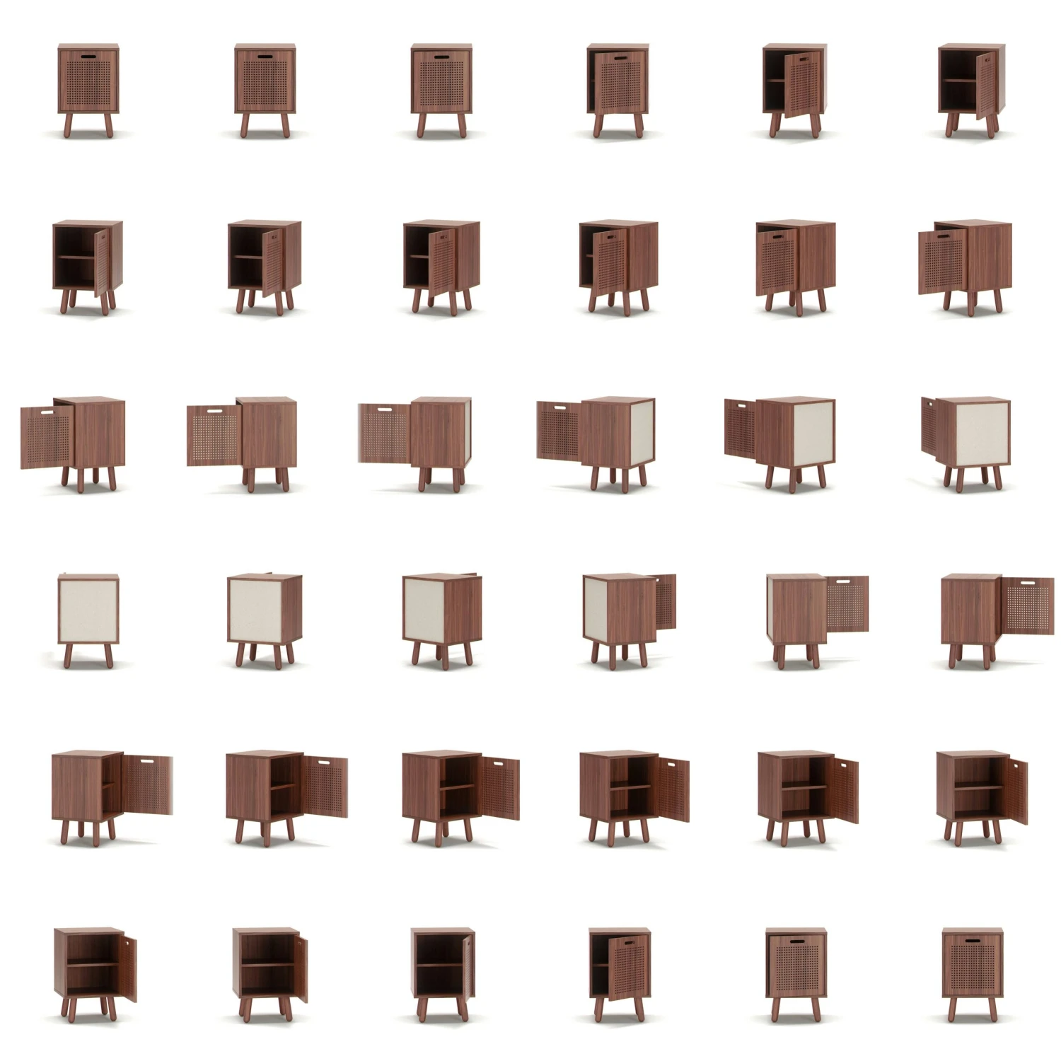 Ray Nachttisch, Walnussfarben 8 Ray Nachttisch, Walnussfarben – Bild 6