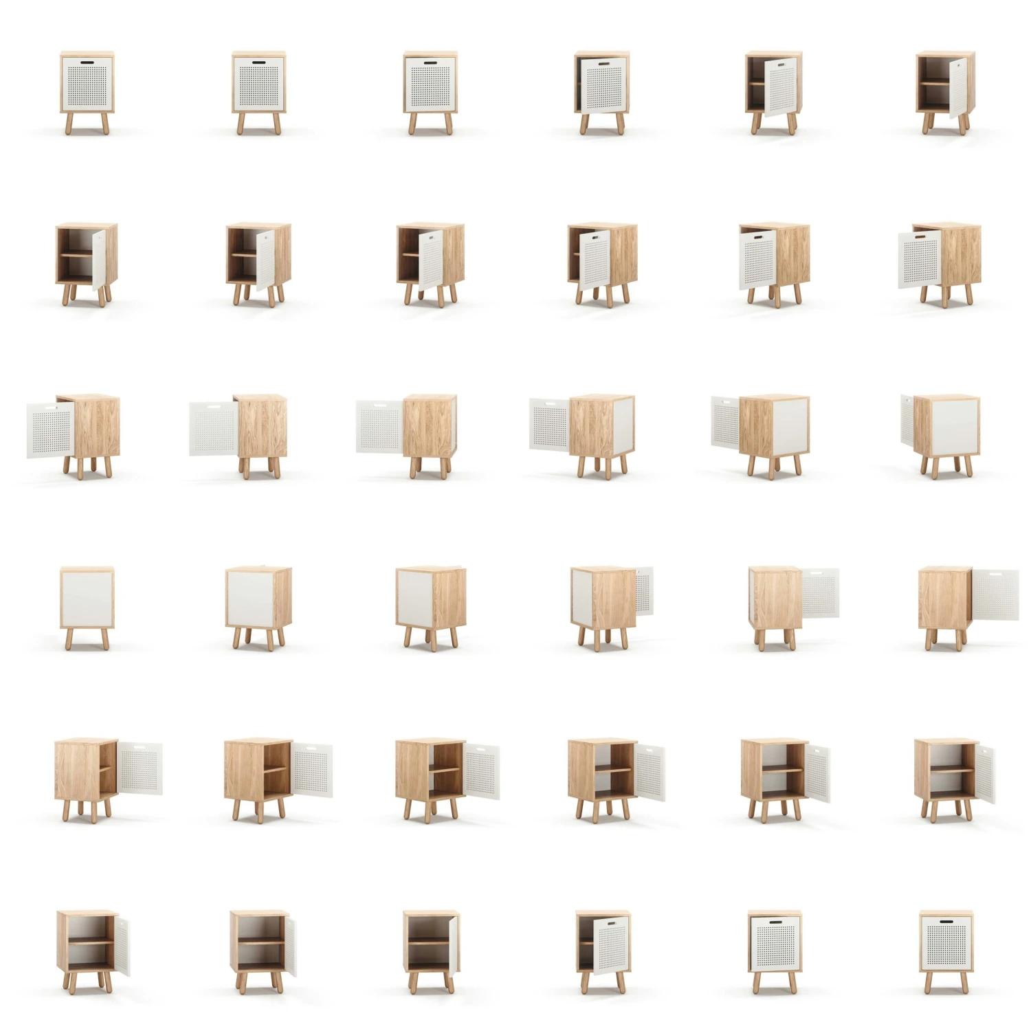 Ray Nachttisch, Eiche / Weiß 8 Ray Nachttisch, Eiche / Weiß – Bild 6