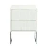 Line Nachttisch,  Weiß / Chrome -Möbelgeschäft englesson line nachttisch 4