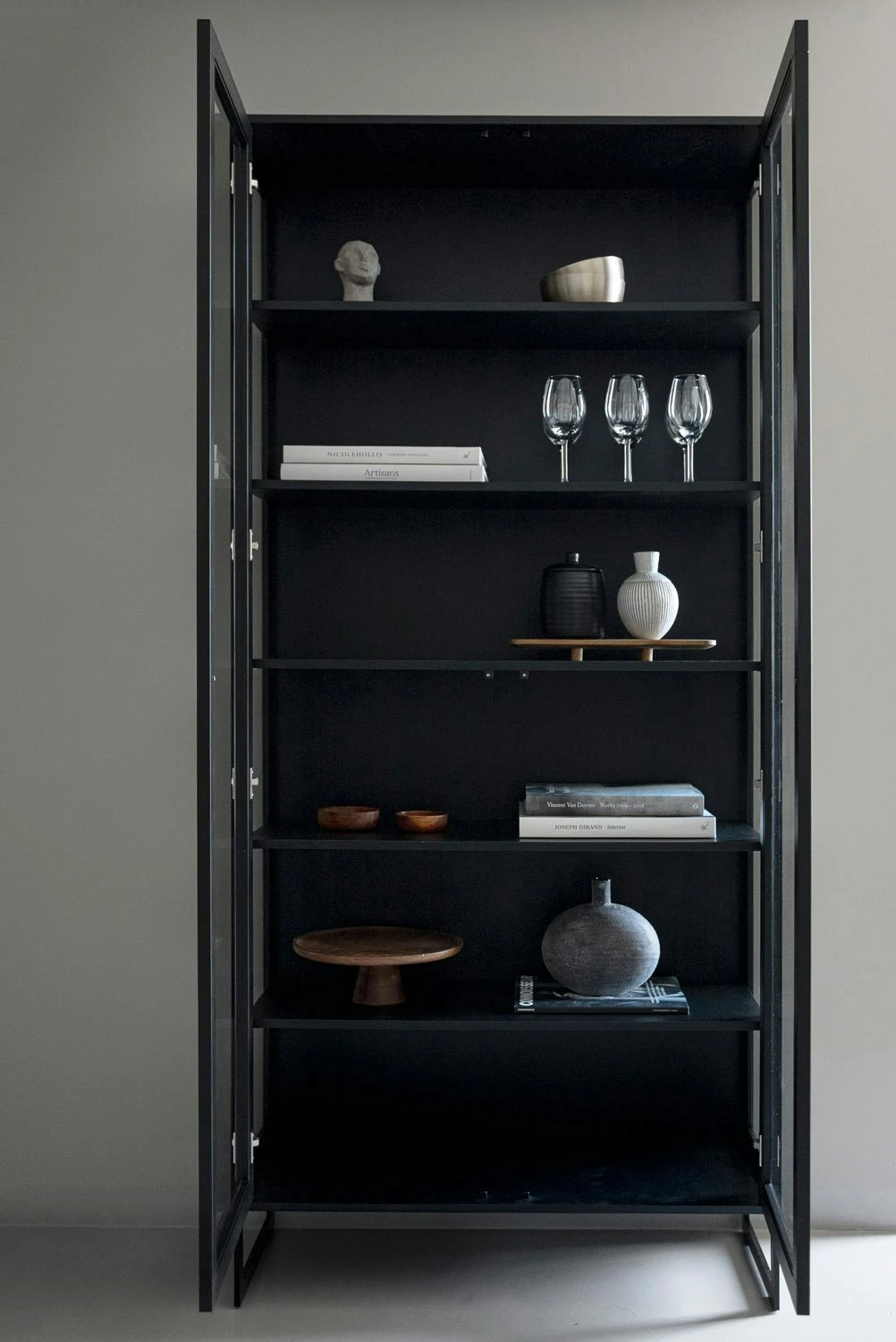 Line Glasvitrine 92x36x200 Cm, Schwarz 6 Line Glasvitrine 92x36x200 Cm, Schwarz – Bild 4