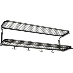 Classic 650 Hutablage Doppelt Schwarz / Chrome, 50 Cm