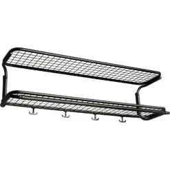 Classic 650 Hutablage Doppelt Schwarz / Schwarz, 100 Cm