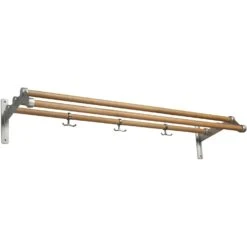 Nostalgi 291 Hutablage 100 Cm, Aluminium / Eiche