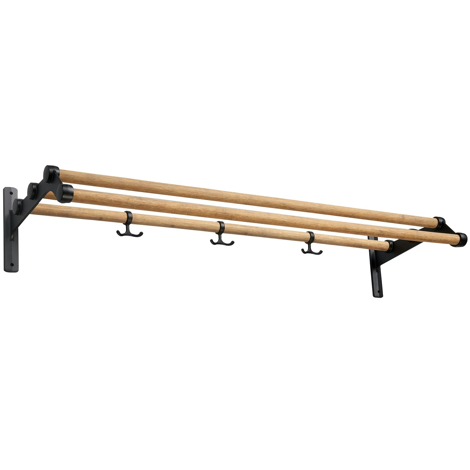 Nostalgi 291 Hutablage 100 Cm, Schwarz / Bambus 3 Nostalgi 291 Hutablage 100 Cm, Schwarz / Bambus