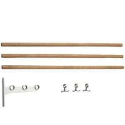 Nostalgi Extension Part For Hat Rack/ Shoe Rack, Aluminium Erweiterungsteil Für Hutablage / Schuhregal, Aluminium Aluminium Bamboo