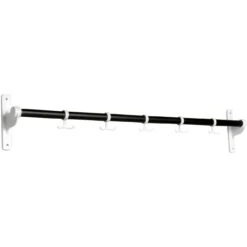 Nostalgi Hakenleiste 100 Cm, Weiß / Schwarz Gebeizte Eiche