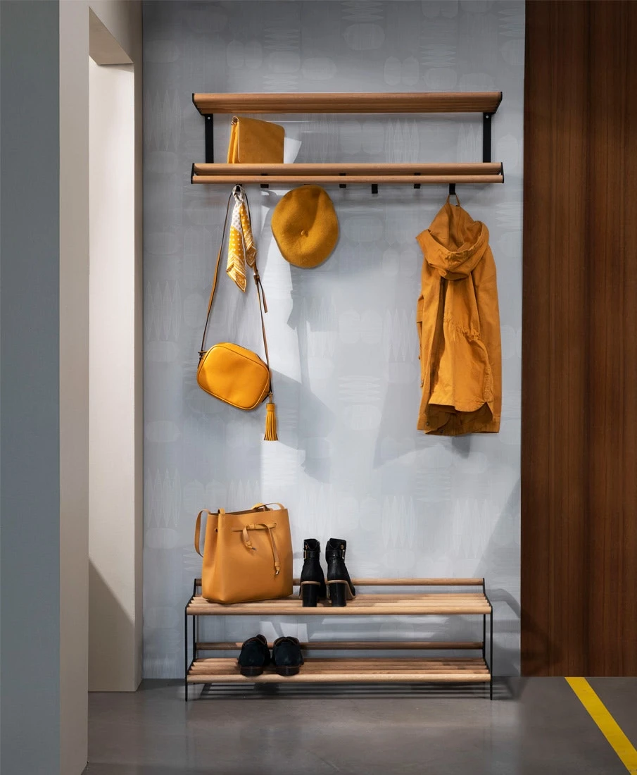 Tamburin Schuhregal 60cm, Schwarz /Oak 7 Tamburin Schuhregal 60cm, Schwarz /Oak – Bild 5