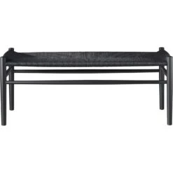 J83B Bench, Black Painted / Seat Black