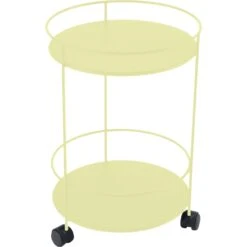 Guinguette Beistelltisch Auf Rollen, Ø40 Cm/ Frosted Lemon