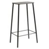 Frama Adam Stool Hocker H76cm, Matt Schwarz/Schwarzes Leder -Möbelgeschäft frama adam stool hocker ledersitz 21