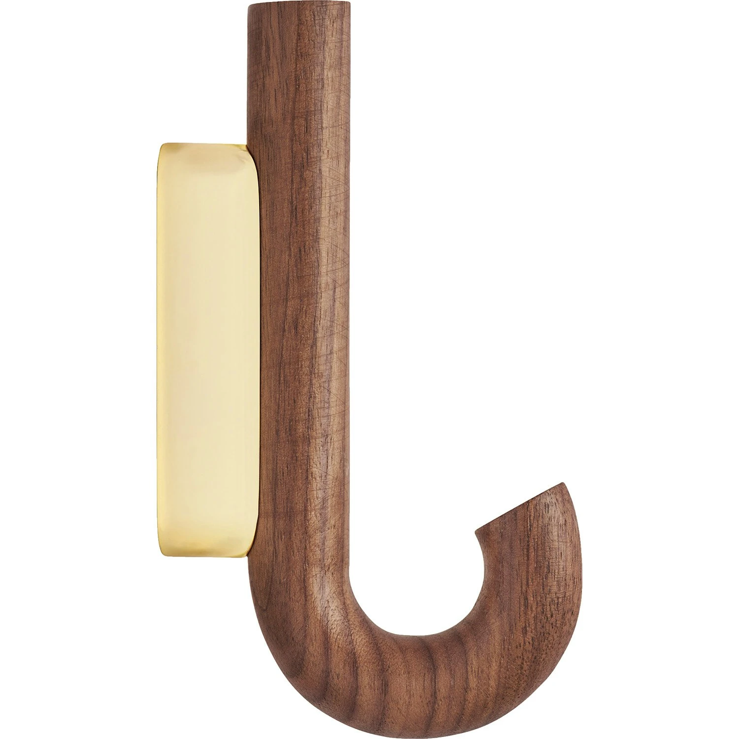 GEJST Hook Mini Haken, Walnussfarben/Messing 4 GEJST Hook Mini Haken, Walnussfarben/Messing – Bild 2