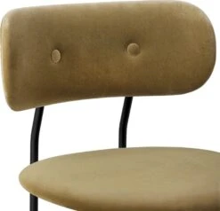 Gubi Coco Esszimmerstuhl Gepolstert, Graugrün -Möbelgeschäft gubi beetle dining chair front matt black 47