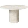 Gubi Epic Esstisch Rund Ø130 Cm, Weiß Travertine -Möbelgeschäft gubi epic esstisch rund 130 cm 7