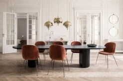 Gubi Moon Esstisch Elliptical Furnier Brown Black, 258x101 Cm -Möbelgeschäft gubi moon dining table elliptical 258x101 brown black 4