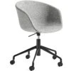 Hay AAC53 Stuhl 5 Star Swivel, Schwarz / Hallingdal Grey -Möbelgeschäft hay aac53 chair 5 star swivel black 1