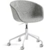 Hay AAC53 Stuhl 5 Star Swivel, Weiß / Hallingdal Grey -Möbelgeschäft hay aac53 chair 5 star swivel white hallingdal grey 0