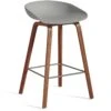 Hay AAS 32 Barhocker Niedrig, Mit Lack Auf Wasserbasis Lackiert Walnussholz / Beton -Möbelgeschäft hay about a stool aas 32 barhocker kurz 17
