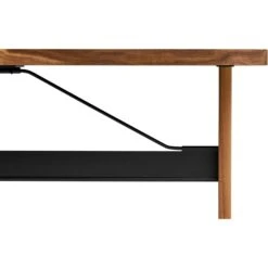 Hay Passerelle Schreibtisch 140x65 Cm, Lackiert Walnussfarben -Möbelgeschäft hay passerelle desk wb laq wn bk pc xb 140x65 bk lino 1