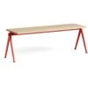 Hay Pyramid 11 Bank 140x40 Cm, Mattlackiert Eiche / Tomato Red 2 Hay Pyramid 11 Bank 140x40 Cm, Mattlackiert Eiche / Tomato Red -Möbelgeschäft hay pyramid bench 11 red frame 140x40 mlaq solid oak 0