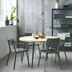 House Doctor Club Esstisch Ø130 Cm, Schwarz/Natur -Möbelgeschäft house doctor club esstisch 130 cm 2