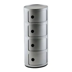 Kartell Componibii Aufbewahrung 4-Fach, Silber