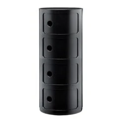 Kartell Componibii Aufbewahrung 4-Fach, Schwarz