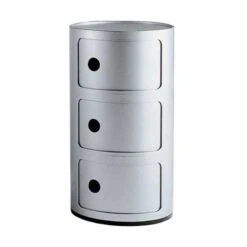 Kartell Componibili Aufbewahrung 3-Fach, Silber